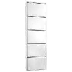 Dmora - Meuble à chaussures Dandracchi, Meuble à chaussures, Armoire d'entrée polyvalente, Rangement pour chaussures, 50x15h172 cm, Blanc