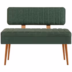 BANC - Banc polyvalent, Sièges pour les invités, Coffre multifonctionnel, 90x39 h40 cm, Chêne et Vert. STRUCTURE ET UTILISATI ...