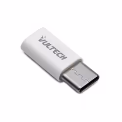 Vultech ADP-01P, USB Type-C, Micro-USB, Blanc