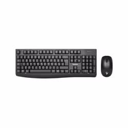 Vultech KM-821W, Taille réelle (100 %), RF sans fil, Clavier à membrane, QZERTY, Noir, Souris incluse