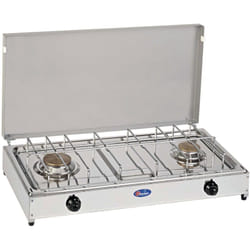 Parker - réchaud à gaz en inox 2 feux