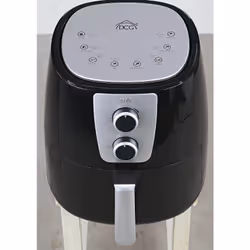 DCG Eltronic FR3505, Friteuse d’air chaud, 5,2 L, 200 °C, 30 min, Unique, Noir, Argent