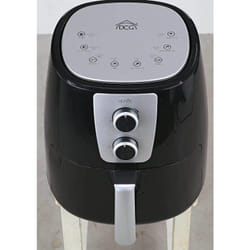 DCG Eltronic FR3505 friteuse Unique 5,2 L Autonome 1300 W Friteuse d’air chaud Noir, Argent