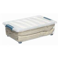Katla Box 28l Transparent Avec Roues Et Poignées Ergonomiques 59x39x18,5cm