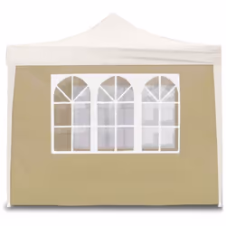 Pour tonnelle 3x3 m Coloris Beige Tissu Oxford 210D recouvert de PVC Velcro sur les côtés de la fenêtre centrale recouvrant l ...
