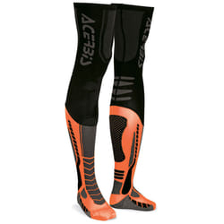 Acerbis X-Leg Pro Chaussettes, noir-orange, taille L XL pour Hommes