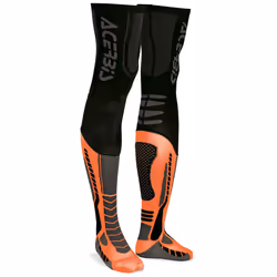 Acerbis X-Leg Pro Chaussettes, noir-orange, taille 2XL pour Hommes