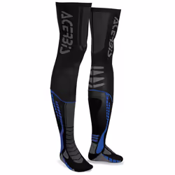 Acerbis X-Leg Pro Chaussettes, noir-bleu, taille L XL pour Hommes