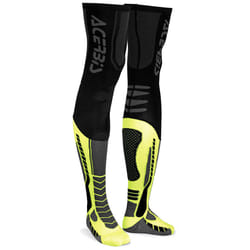 Acerbis X-Leg Pro Chaussettes, noir-jaune, taille S M pour Hommes