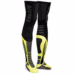Acerbis X-Leg Pro Chaussettes, noir-jaune, taille L XL pour Hommes
