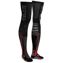 Acerbis X-Leg Pro Chaussettes, noir-rouge, taille L XL pour Hommes