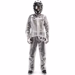 Acerbis Rain Transparent 3.0 Pantalon pluie, blanc, taille L XL pour Hommes
