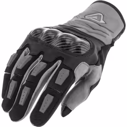 Acerbis Carbon G 3.0 Gants de moto, noir-gris, taille M pour Hommes