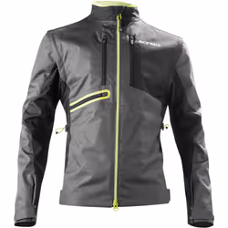Acerbis Enduro One Blouson textile de moto, noir-jaune, taille L pour Hommes