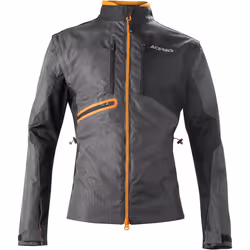 Acerbis Enduro One Blouson textile de moto, noir-orange, taille L pour Hommes