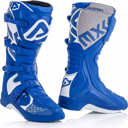 Acerbis X-Team Bottes Motocross, blanc-bleu, taille 42 pour Hommes