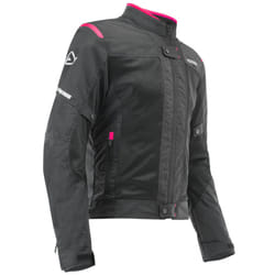 Acerbis Ramsey Vented Veste textile de moto pour dames, noir-rose, taille 2XL pour Femmes