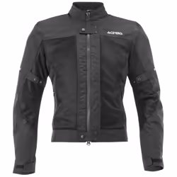 Acerbis Ramsey Vented Blouson textile de moto, noir, taille 3XL pour Hommes