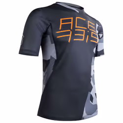 Acerbis Combat Maillot VTT, noir-gris, taille S pour Hommes