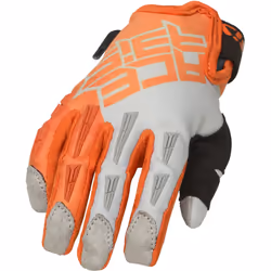 Acerbis CE MX X-K Gants de moto pour enfants, gris-orange, taille L pour Des gamins