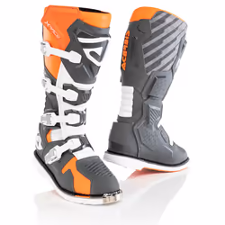 Acerbis X-Race Bottes de motocross, gris-orange, taille 43 pour Hommes