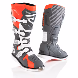 Acerbis X-Race Bottes de motocross, gris-rouge, taille 45 pour Hommes