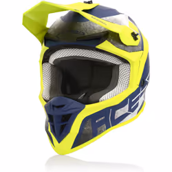 Acerbis Linear Casque de motocross, bleu-jaune, taille XS pour Hommes