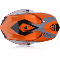 Acerbis Linear Casque de motocross, blanc-orange, taille S pour Hommes