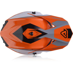 Acerbis Linear Casque de motocross, blanc-orange, taille S pour Hommes