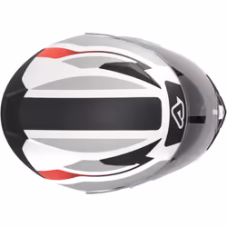 Acerbis Rederwel Graphics Casque, blanc-rouge, taille S pour Hommes