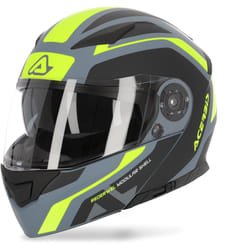 Acerbis Rederwel Graphics Casque, gris-jaune, taille XS pour Hommes