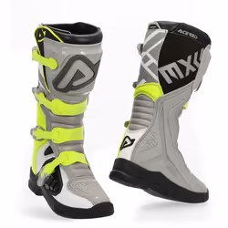 Acerbis X-Team Bottes Motocross, gris-jaune, taille 42 pour Hommes