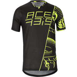 Acerbis Combat Maillot vélo, noir-jaune, taille 2XL pour Hommes