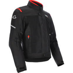 Acerbis On Road Ruby Blouson textile de moto, noir-rouge, taille L pour Hommes