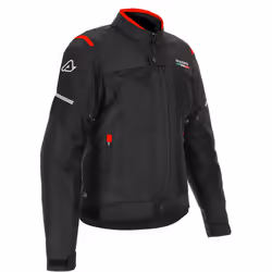 Acerbis On Road Ruby Veste textile de moto pour femmes, noir-rouge, taille S - Vue supplémentaire 2