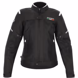 Acerbis On Road Ruby Veste textile de moto pour femmes, noir-blanc, taille L
