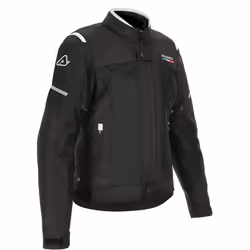 Acerbis On Road Ruby Veste textile de moto pour femmes, noir-blanc, taille XL