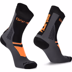 Acerbis MTB Track Chaussettes de cyclisme, noir-orange, taille S M pour Hommes