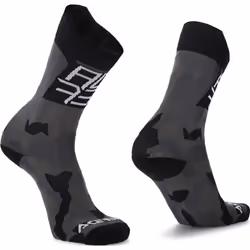 Acerbis MTB Track Logo Chaussettes de cyclisme, noir-gris, taille 2XL pour Hommes