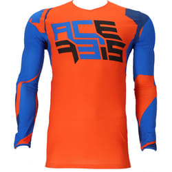 Acerbis J-Flex 1 Maillot de motocross, bleu-orange, taille S pour Hommes