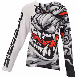 Acerbis MX J-Kid 2 Maillot de motocross pour enfants, gris-blanc, taille 2XL pour Des gamins