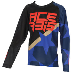 Acerbis MX J-Windy 1 Maillot de motocross pour enfants, noir-bleu, taille XS pour Des gamins