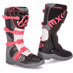 Acerbis X-Team Bottes Motocross, noir-rose, taille 42 pour Hommes