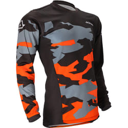 Acerbis X-Duro Winter Maillot de motocross, noir-orange, taille S pour Hommes