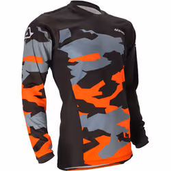 Acerbis X-Duro Winter Maillot de motocross, noir-orange, taille S pour Hommes