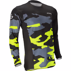 Acerbis X-Duro Winter Maillot de motocross, noir-jaune, taille L pour Hommes