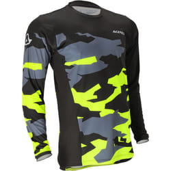 Acerbis X-Duro Winter Maillot de motocross, noir-jaune, taille L pour Hommes