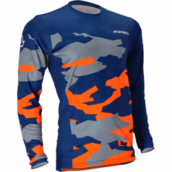 Acerbis X-Duro Winter Maillot de motocross, bleu-orange, taille L pour Hommes
