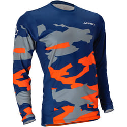 Acerbis X-Duro Winter Maillot de motocross, bleu-orange, taille L pour Hommes