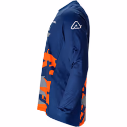 Acerbis X-Duro Winter Maillot de motocross, bleu-orange, taille L pour Hommes